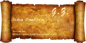 Guba Zamfira névjegykártya